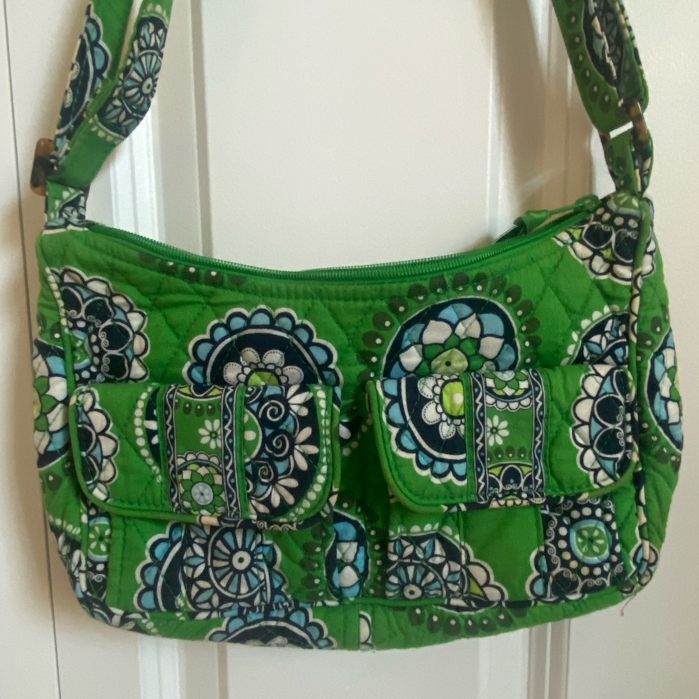 Vintage Vera Bradley Green Cupcake Shoulder Bag